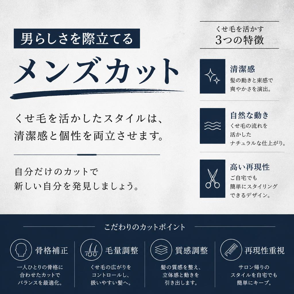 メンズカットの新しい選択肢